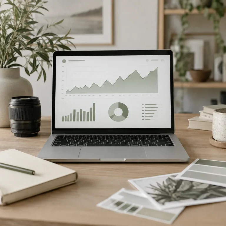 Ofiste dijital SEO analiz grafikleri — temsili görsel